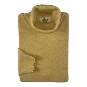 Brioni Golden Yellow Pure Cashmere Mens Turtlenec… - image 1